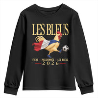 Les Bleus 2026 France Soccer Youth Sweatshirt Rooster Wearing French Flag Patriotic Football Fan Graphic