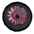 Breast Cancer Spare Tire Cover Pink Ribbon Being Strong Quote Support Gift - Wonder Print Shop