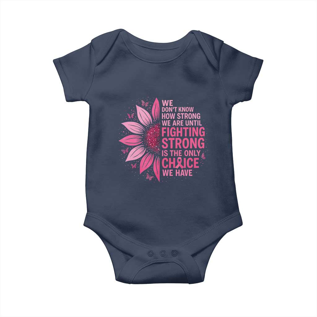 Breast Cancer Baby Onesie Pink Ribbon Being Strong Quote Support Gift - Wonder Print Shop