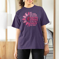 Breast Cancer T Shirt For Women Pink Ribbon Being Strong Quote Support Gift - Wonder Print Shop