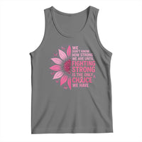 Breast Cancer Tank Top Pink Ribbon Being Strong Quote Support Gift - Wonder Print Shop
