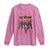 In October We Wear Pink Long Sleeve Shirt Breast Cancer Awareness Month Cowgirl Pink Ribbon - Wonder Print Shop