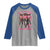 In October We Wear Pink Raglan Shirt Breast Cancer Awareness Month Cowgirl Pink Ribbon - Wonder Print Shop