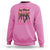 In October We Wear Pink Sweatshirt Breast Cancer Awareness Month Cowgirl Pink Ribbon - Wonder Print Shop