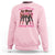 In October We Wear Pink Sweatshirt Breast Cancer Awareness Month Cowgirl Pink Ribbon - Wonder Print Shop