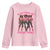 In October We Wear Pink Youth Sweatshirt Breast Cancer Awareness Month Cowgirl Pink Ribbon - Wonder Print Shop