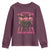 In October We Wear Pink Youth Sweatshirt Breast Cancer Awareness Month Cowgirl Pink Ribbon - Wonder Print Shop