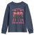 In October We Wear Pink Youth Sweatshirt Breast Cancer Awareness Month Cowgirl Pink Ribbon - Wonder Print Shop