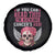 Funny Breast Cancer Survivor Spare Tire Cover Im Kicking Cancers Ass Pink Ribbon Skull - Wonder Print Shop