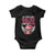 Funny Breast Cancer Survivor Baby Onesie Im Kicking Cancers Ass Pink Ribbon Skull - Wonder Print Shop