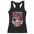 Funny Breast Cancer Survivor Racerback Tank Top Im Kicking Cancers Ass Pink Ribbon Skull - Wonder Print Shop