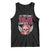 Funny Breast Cancer Survivor Tank Top Im Kicking Cancers Ass Pink Ribbon Skull - Wonder Print Shop