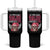 Funny Breast Cancer Survivor Tumbler With Handle Im Kicking Cancers Ass Pink Ribbon Skull - Wonder Print Shop