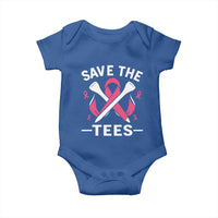 Breast Cancer Awareness Pink Ribbon Golf Baby Onesie Funny Save The Tees - Wonder Print Shop