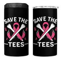 Breast Cancer Awareness Pink Ribbon Golf 4 in 1 Can Cooler Tumbler Funny Save The Tees - Wonder Print Shop