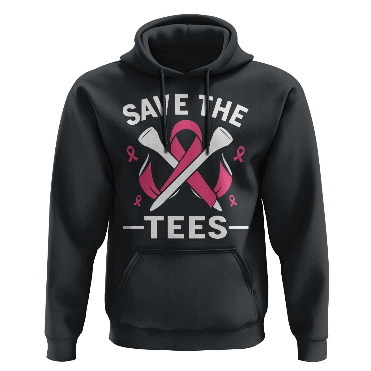 Breast Cancer Awareness Pink Ribbon Golf Hoodie Funny Save The Tees - Wonder Print Shop
