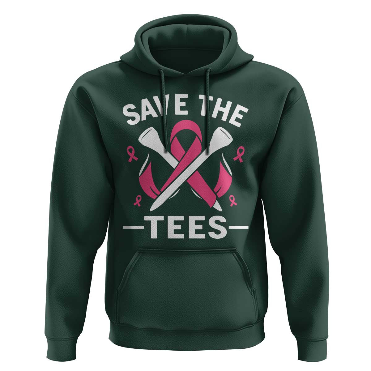 Breast Cancer Awareness Pink Ribbon Golf Hoodie Funny Save The Tees - Wonder Print Shop