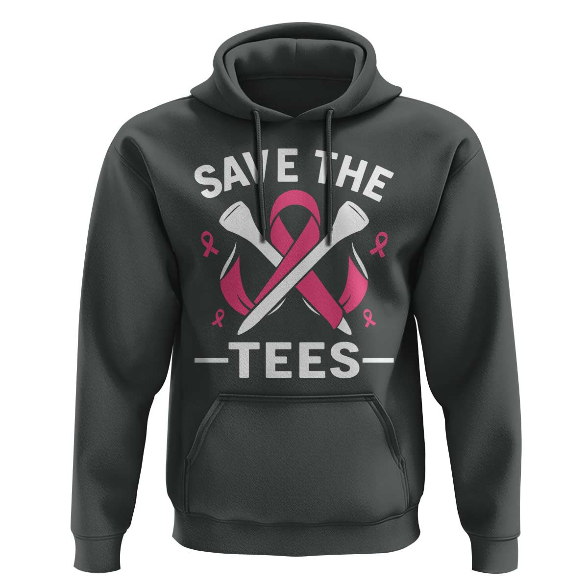 Breast Cancer Awareness Pink Ribbon Golf Hoodie Funny Save The Tees - Wonder Print Shop