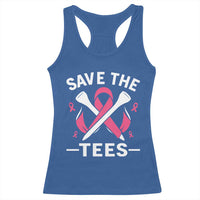 Breast Cancer Awareness Pink Ribbon Golf Racerback Tank Top Funny Save The Tees - Wonder Print Shop