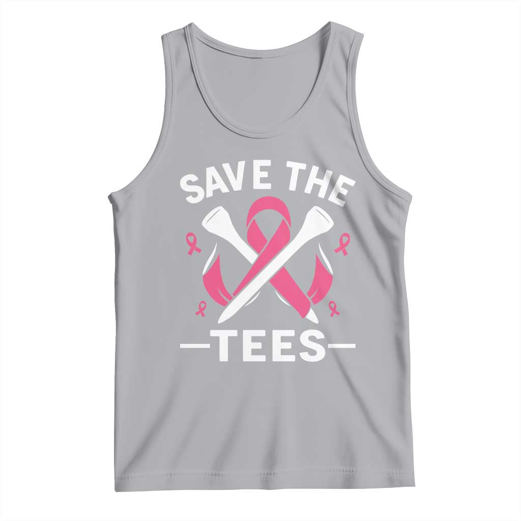 Breast Cancer Awareness Pink Ribbon Golf Tank Top Funny Save The Tees - Wonder Print Shop