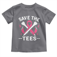 Breast Cancer Awareness Pink Ribbon Golf Toddler T Shirt Funny Save The Tees - Wonder Print Shop