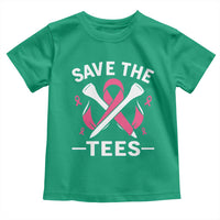 Breast Cancer Awareness Pink Ribbon Golf Toddler T Shirt Funny Save The Tees - Wonder Print Shop