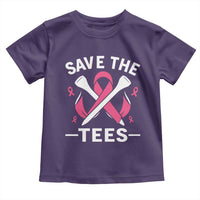 Breast Cancer Awareness Pink Ribbon Golf Toddler T Shirt Funny Save The Tees - Wonder Print Shop