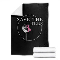 Breast Cancer Awareness Golf Throw Blanket Pink Ribbon Save The Tees Fundraiser Team - Wonder Print Shop