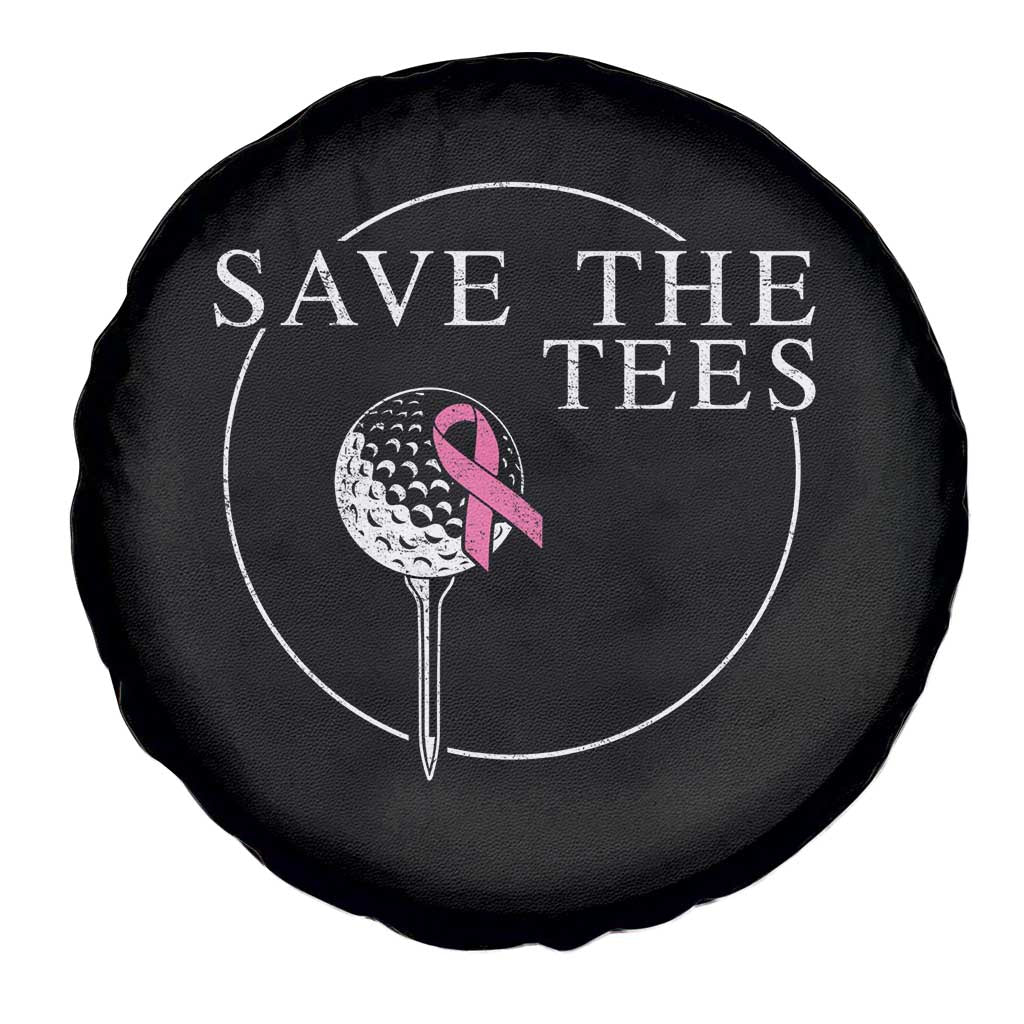 Breast Cancer Awareness Golf Spare Tire Cover Pink Ribbon Save The Tees Fundraiser Team - Wonder Print Shop