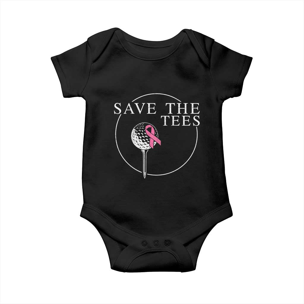 Breast Cancer Awareness Golf Baby Onesie Pink Ribbon Save The Tees Fundraiser Team - Wonder Print Shop