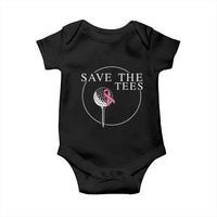 Breast Cancer Awareness Golf Baby Onesie Pink Ribbon Save The Tees Fundraiser Team - Wonder Print Shop