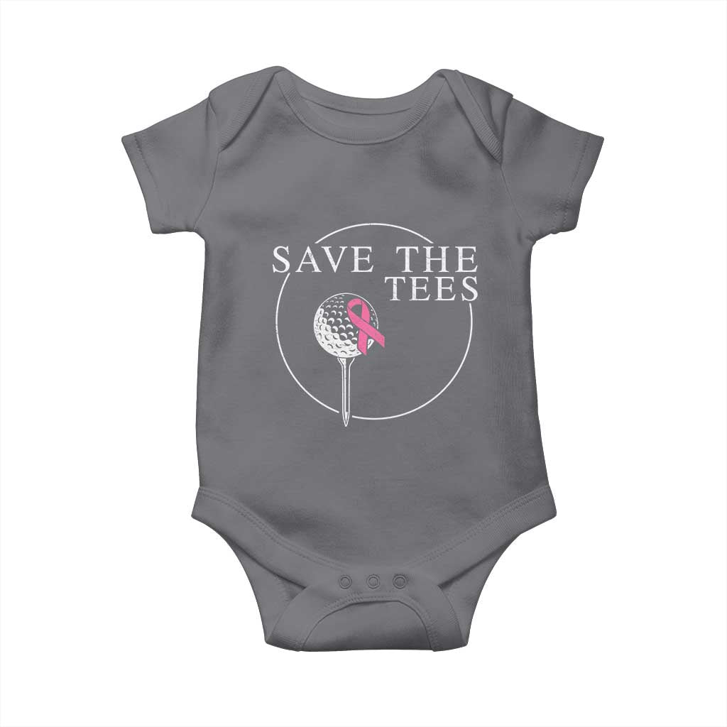 Breast Cancer Awareness Golf Baby Onesie Pink Ribbon Save The Tees Fundraiser Team - Wonder Print Shop