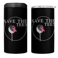 Breast Cancer Awareness Golf 4 in 1 Can Cooler Tumbler Pink Ribbon Save The Tees Fundraiser Team - Wonder Print Shop