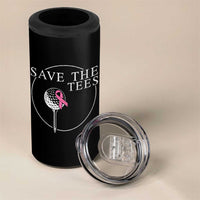 Breast Cancer Awareness Golf 4 in 1 Can Cooler Tumbler Pink Ribbon Save The Tees Fundraiser Team - Wonder Print Shop