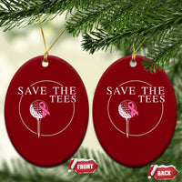 Breast Cancer Awareness Golf Ceramic Ornament Pink Ribbon Save The Tees Fundraiser Team - Wonder Print Shop
