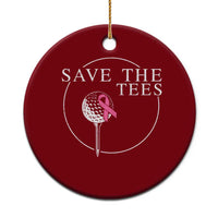 Breast Cancer Awareness Golf Ceramic Ornament Pink Ribbon Save The Tees Fundraiser Team - Wonder Print Shop