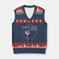 Breast Cancer Awareness Golf V-Neck Knit Sweater Vest Pink Ribbon Save The Tees Fundraiser Team - Wonder Print Shop