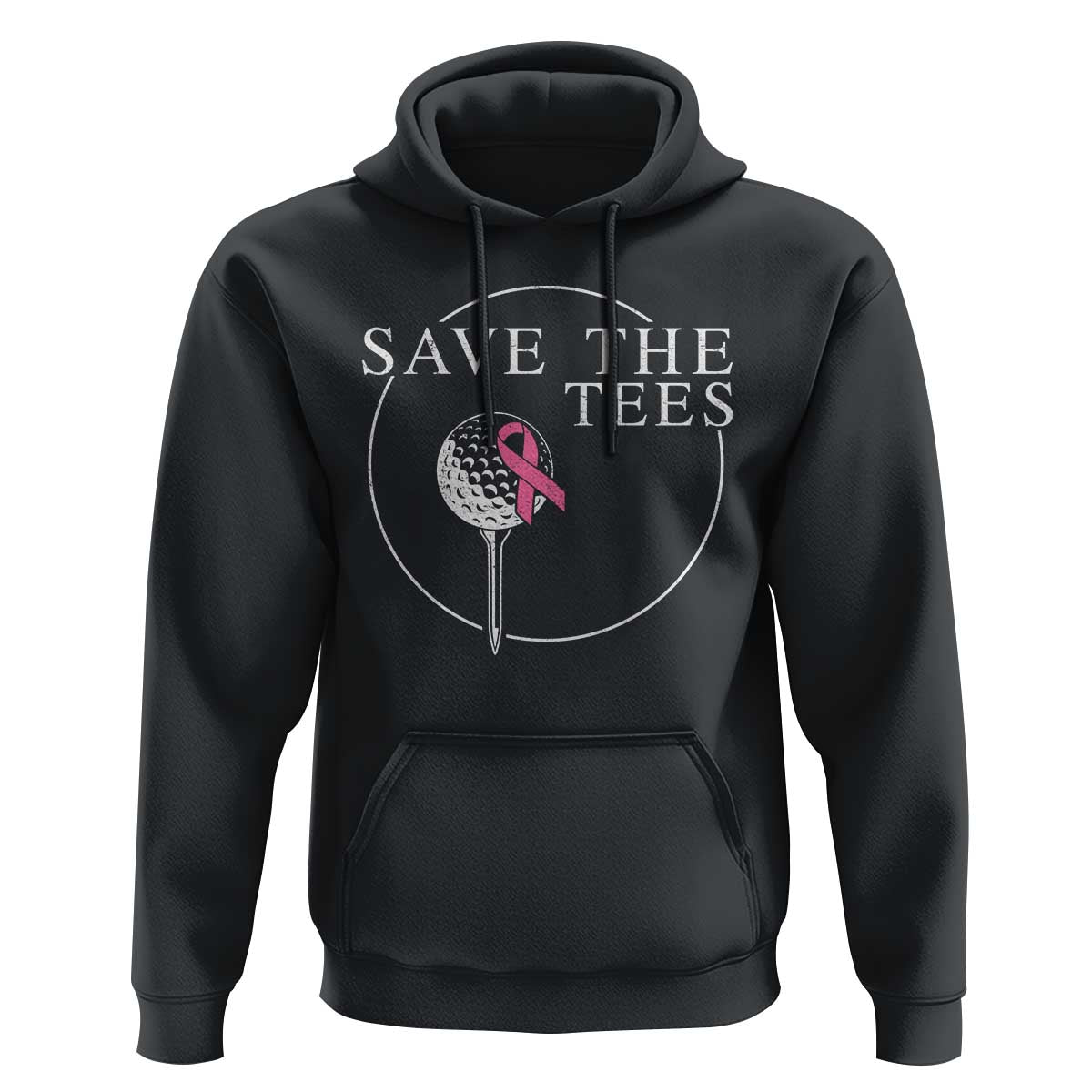 Breast Cancer Awareness Golf Hoodie Pink Ribbon Save The Tees Fundraiser Team - Wonder Print Shop