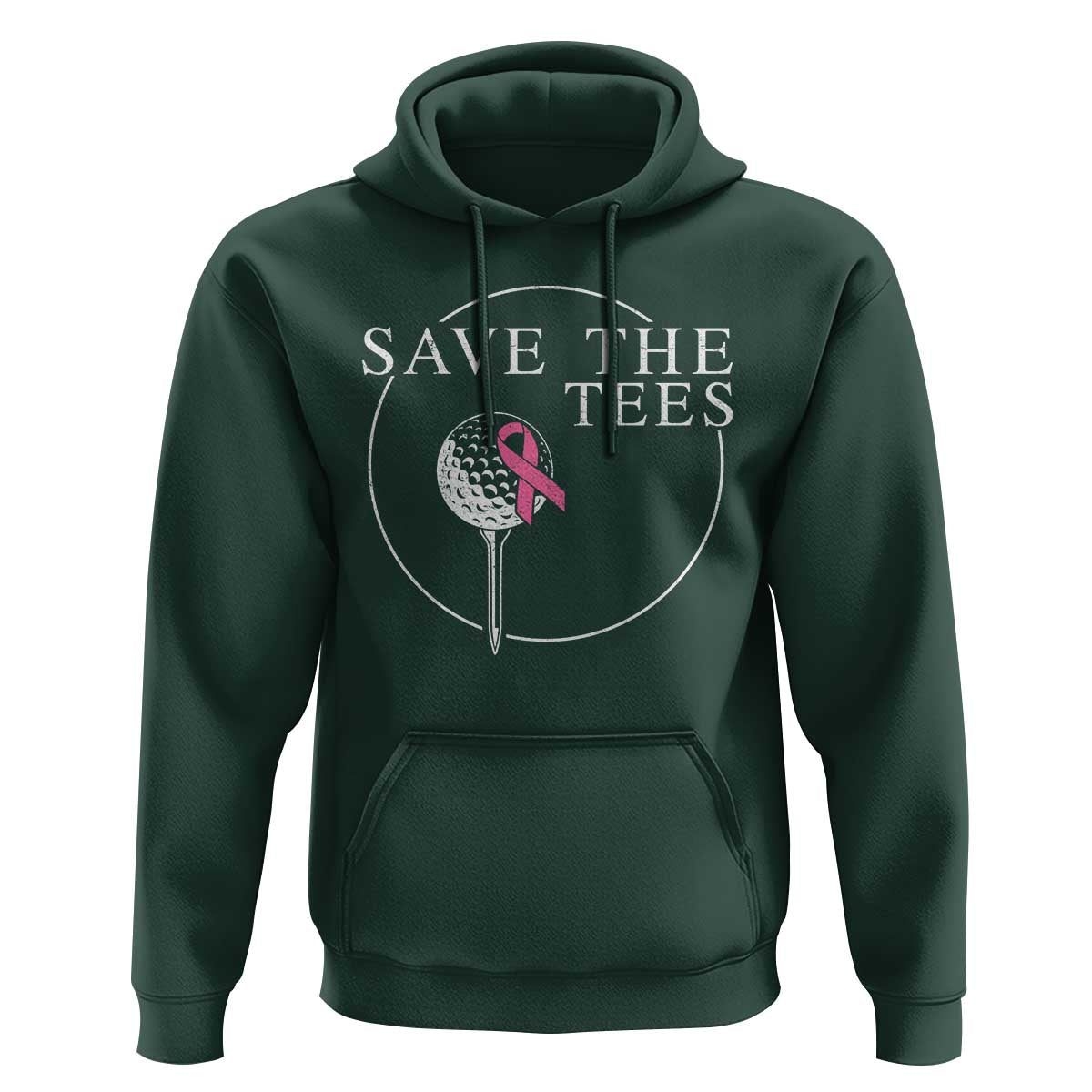 Breast Cancer Awareness Golf Hoodie Pink Ribbon Save The Tees Fundraiser Team - Wonder Print Shop