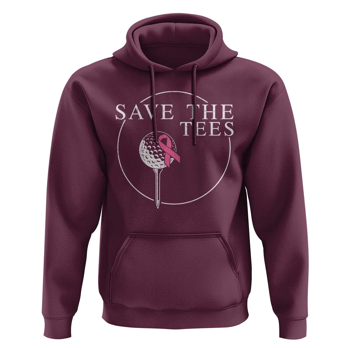 Breast Cancer Awareness Golf Hoodie Pink Ribbon Save The Tees Fundraiser Team - Wonder Print Shop