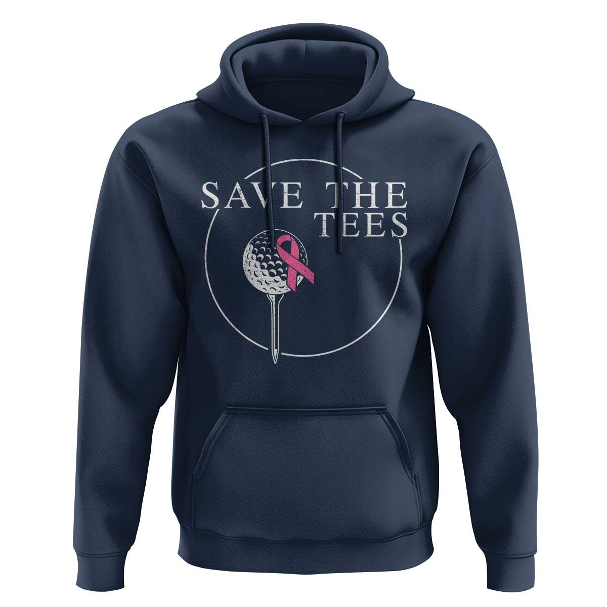 Breast Cancer Awareness Golf Hoodie Pink Ribbon Save The Tees Fundraiser Team - Wonder Print Shop