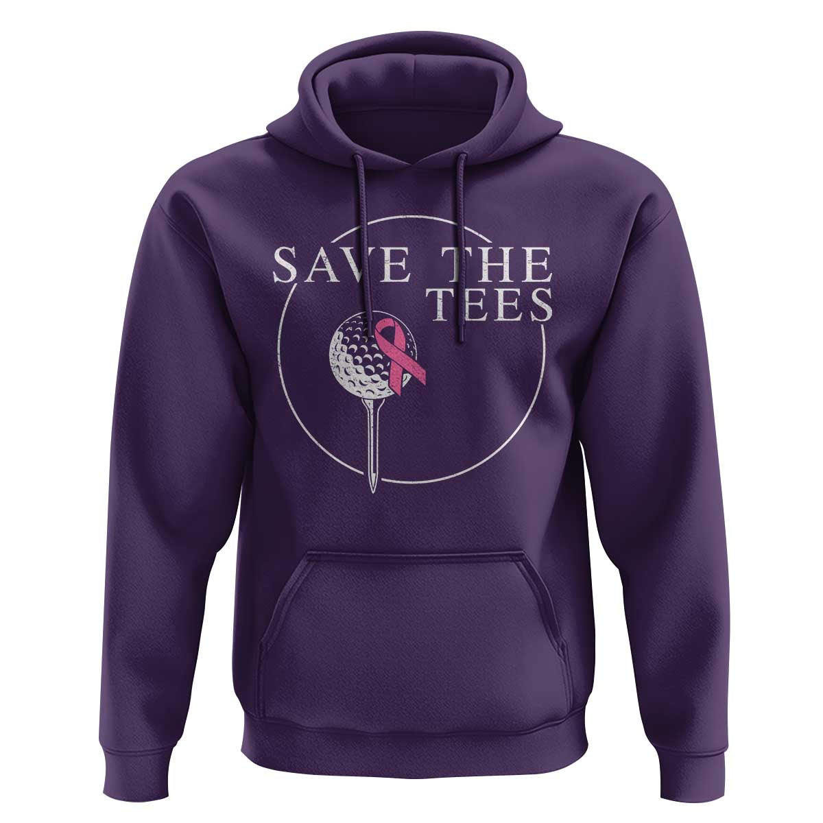 Breast Cancer Awareness Golf Hoodie Pink Ribbon Save The Tees Fundraiser Team - Wonder Print Shop