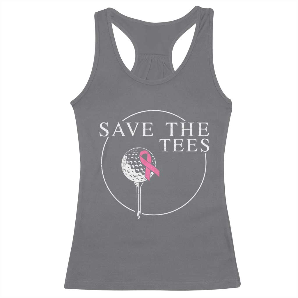 Breast Cancer Awareness Golf Racerback Tank Top Pink Ribbon Save The Tees Fundraiser Team - Wonder Print Shop