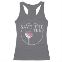 Breast Cancer Awareness Golf Racerback Tank Top Pink Ribbon Save The Tees Fundraiser Team - Wonder Print Shop