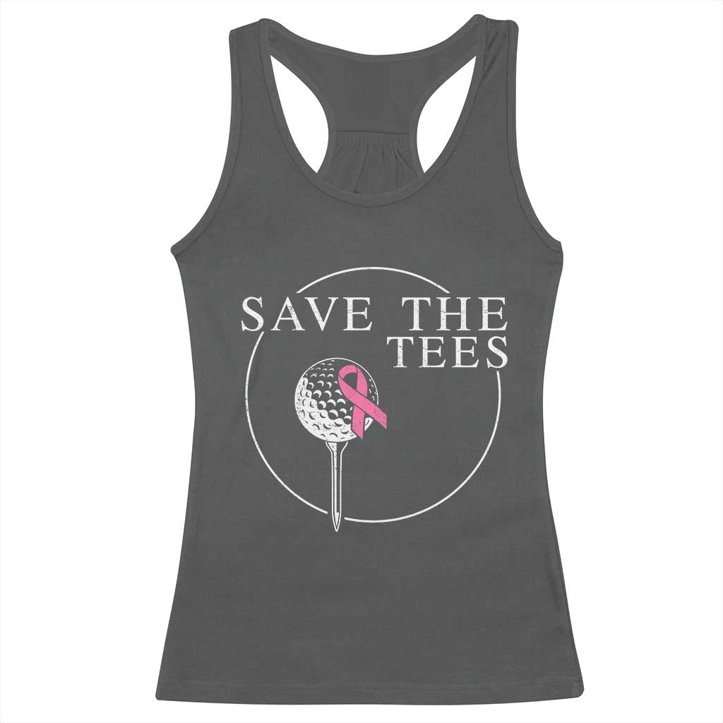 Breast Cancer Awareness Golf Racerback Tank Top Pink Ribbon Save The Tees Fundraiser Team - Wonder Print Shop