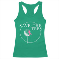 Breast Cancer Awareness Golf Racerback Tank Top Pink Ribbon Save The Tees Fundraiser Team - Wonder Print Shop