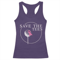 Breast Cancer Awareness Golf Racerback Tank Top Pink Ribbon Save The Tees Fundraiser Team - Wonder Print Shop