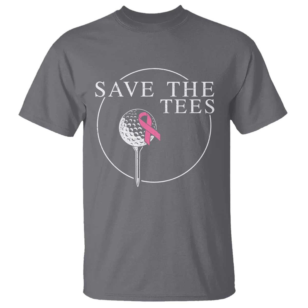 Breast Cancer Awareness Golf T Shirt Pink Ribbon Save The Tees Fundraiser Team - Wonder Print Shop