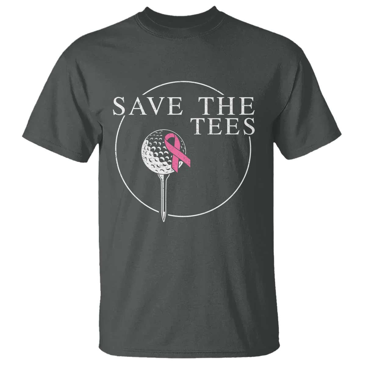 Breast Cancer Awareness Golf T Shirt Pink Ribbon Save The Tees Fundraiser Team - Wonder Print Shop