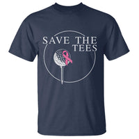 Breast Cancer Awareness Golf T Shirt Pink Ribbon Save The Tees Fundraiser Team - Wonder Print Shop